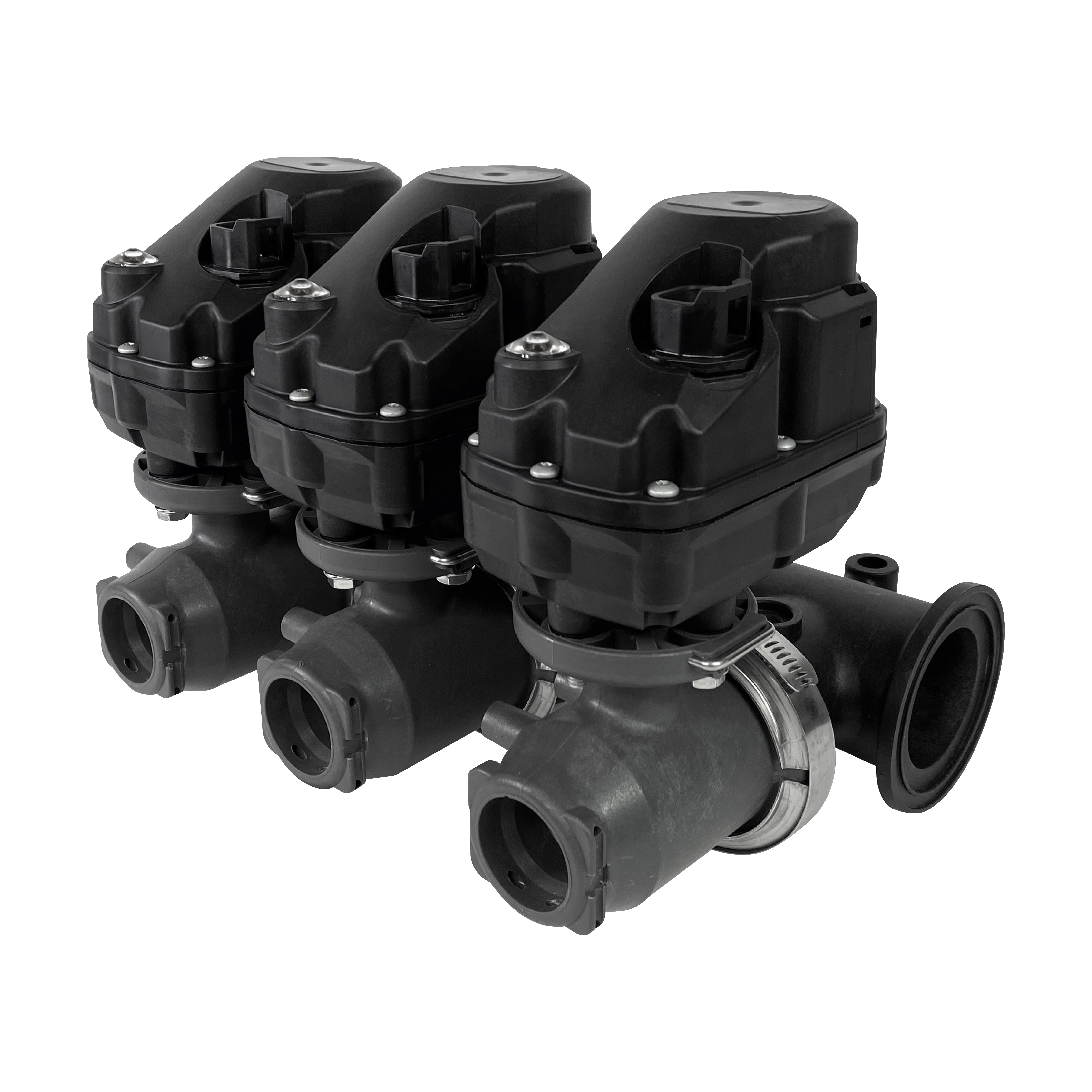 Polypropylene 3-Section,1-Piece Ball Valve Manifold