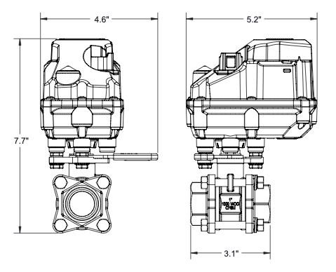 Stainless Steel 3-Piece, 2-Way Ball Valves