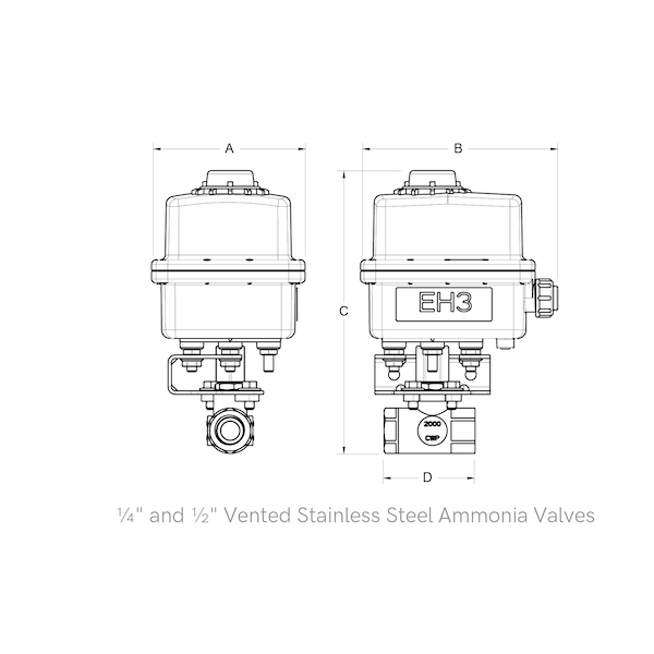 Vented Stainless Steel Ammonia Ball Valves